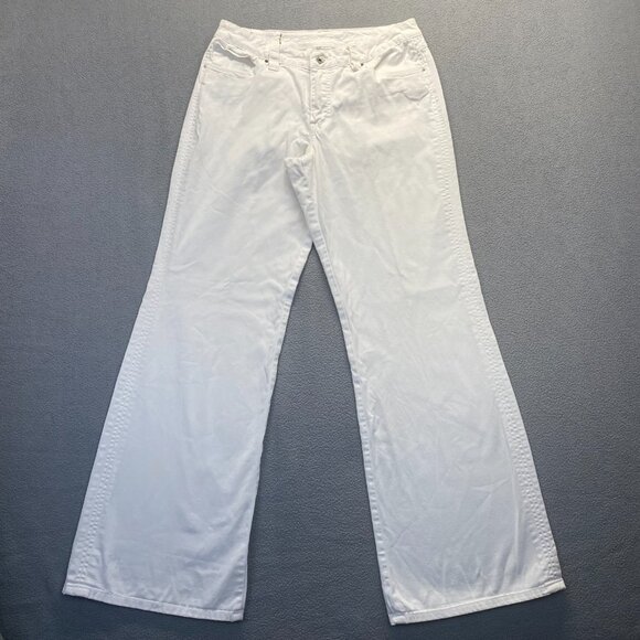 Christopher Blue white mid-rise,Wide leg jean, size 12 - Picture 1 of 12